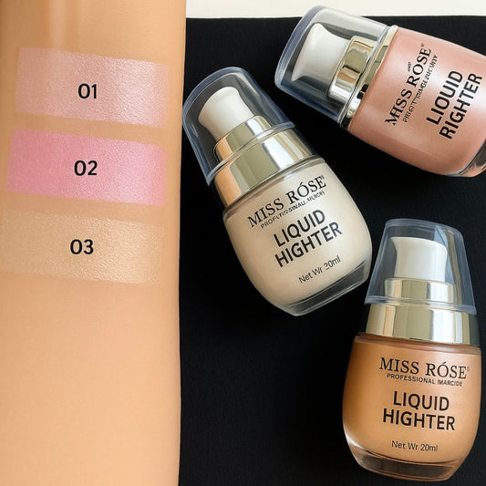 Miss Rose pack of 3 Liquid Highlighter, 30ml