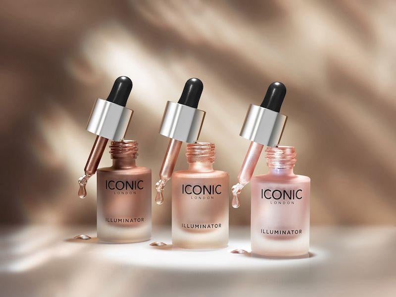 Iconic London Liquid Highlighter Set – Pack of 3 (Glow Drops Collection)