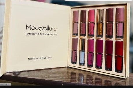 Mocallure Beauty Lip Gloss Kit – 12 Pieces High Shine Set