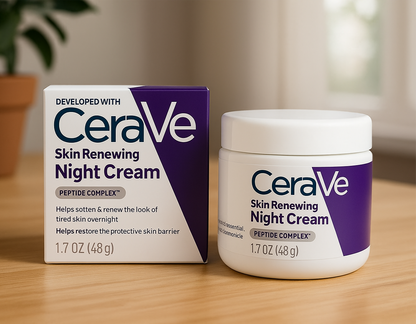 CeraVe Facial Moisturizing Lotion – Night Cream with Niacinamide & Ceramides