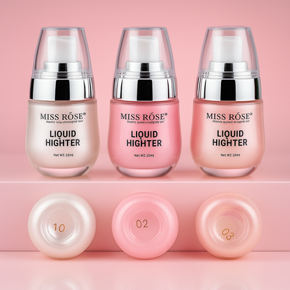 Miss Rose pack of 3 Liquid Highlighter, 30ml