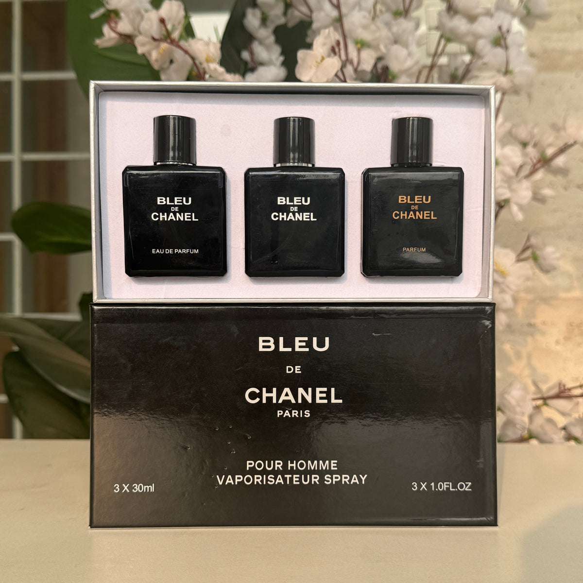 Bleu De Chanel 3 in 1 Perfume Gift Set (3 × 30ml)