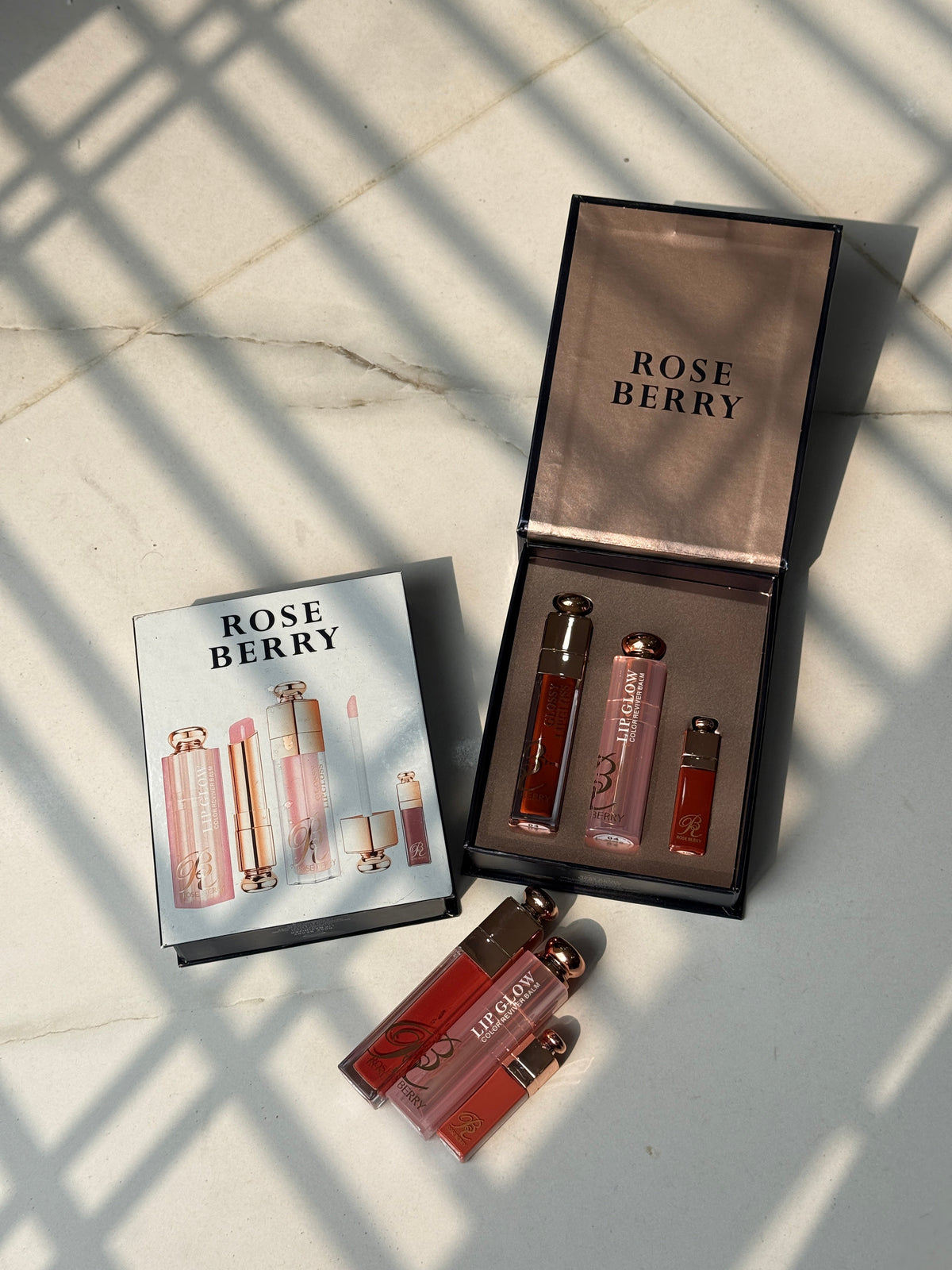 ROSE BERRY Lip Combo 3 Piece Lip Combo Kit