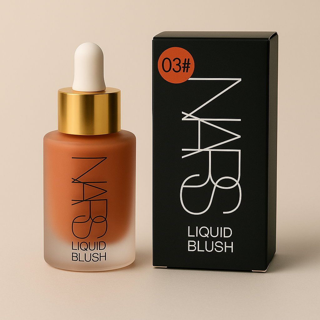 NARS Flawless Glow Makeup Bundle – Foundation, Loose Powder & Liquid Blush (4 Shades)