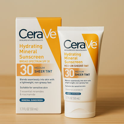 CeraVe 4 In 1 Skincare Kit Night Cream, Sunblock, Cleanser & Serum For Radiant Skin